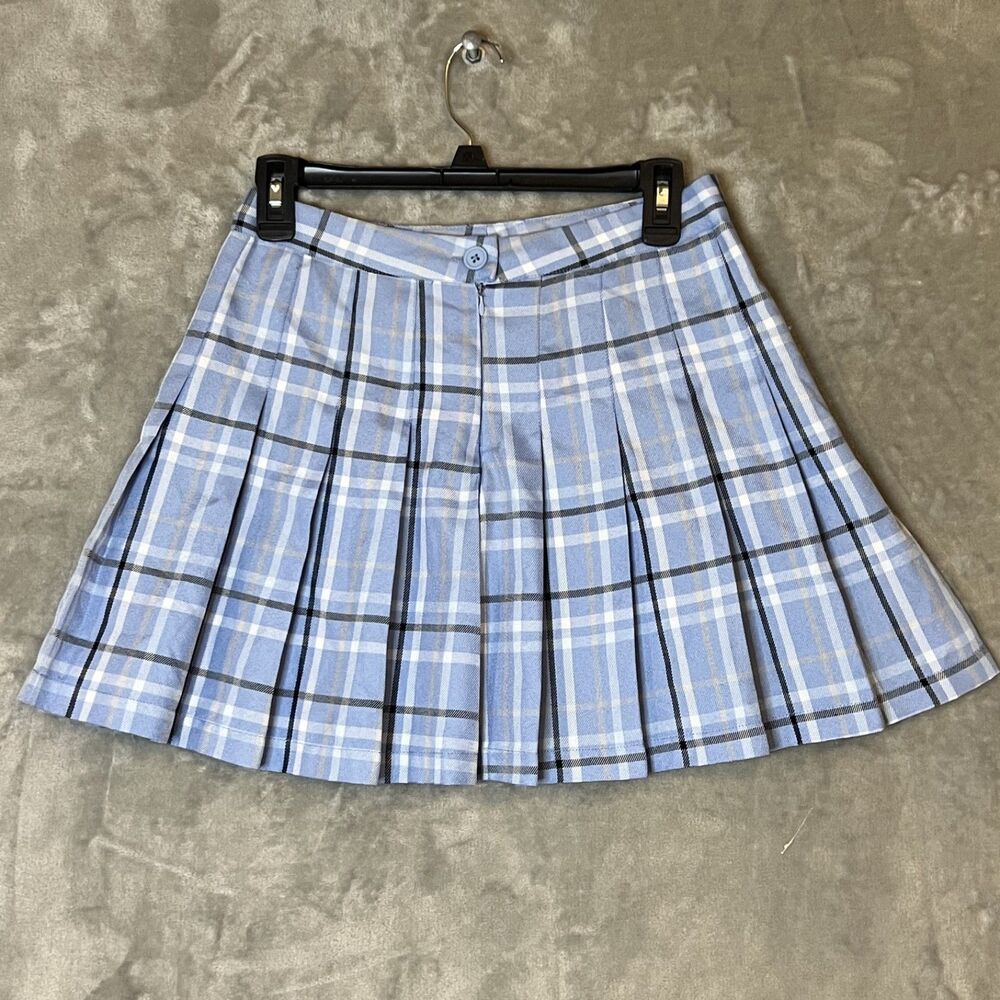 Hesperus Pleated Blue Mini Skirt Schoolgirl Y2K Retro Academia Size Medium